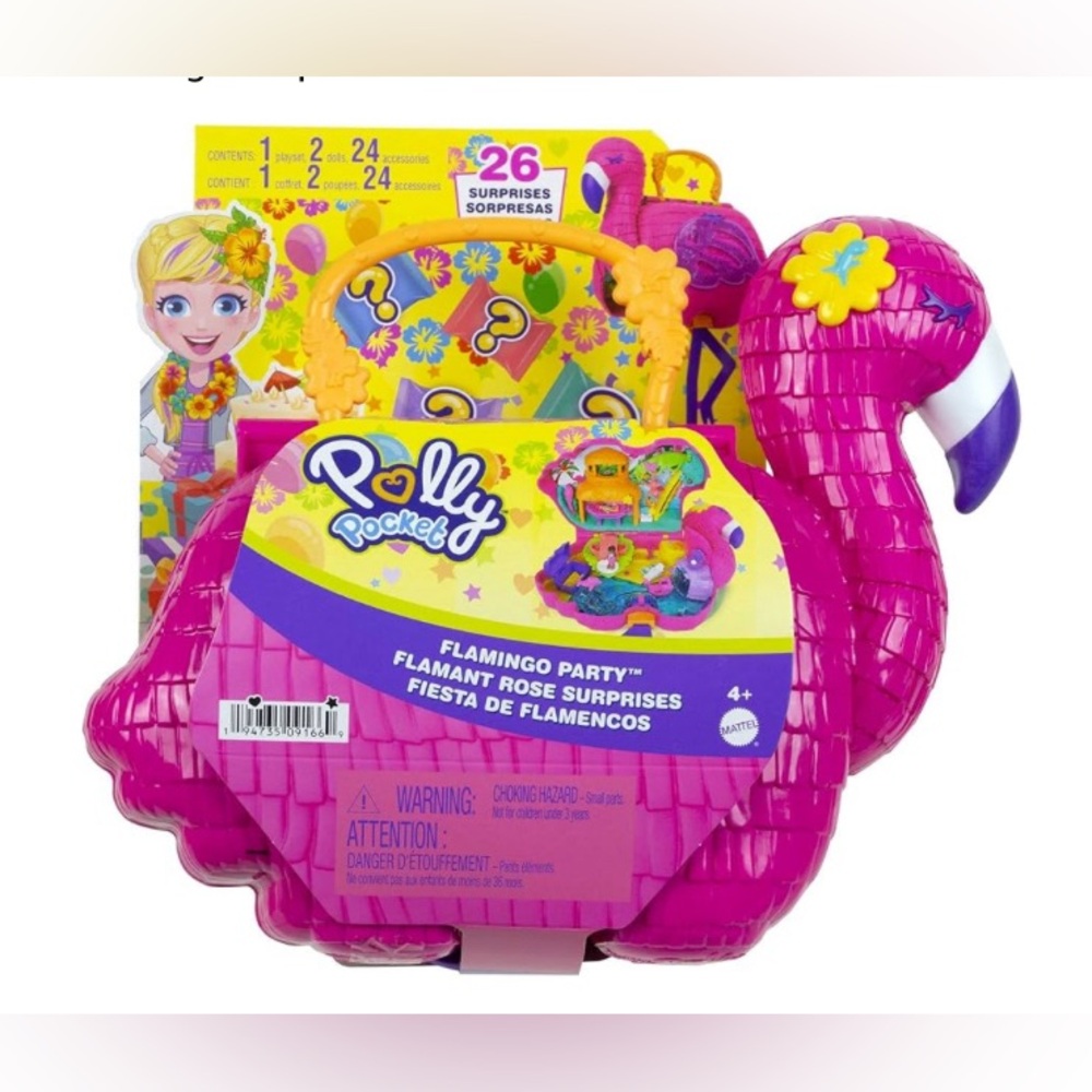 NIB Polly Pocket Flamingo Party Playset